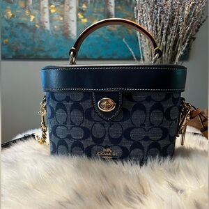 Coach Georgie gem crossbody in chambray